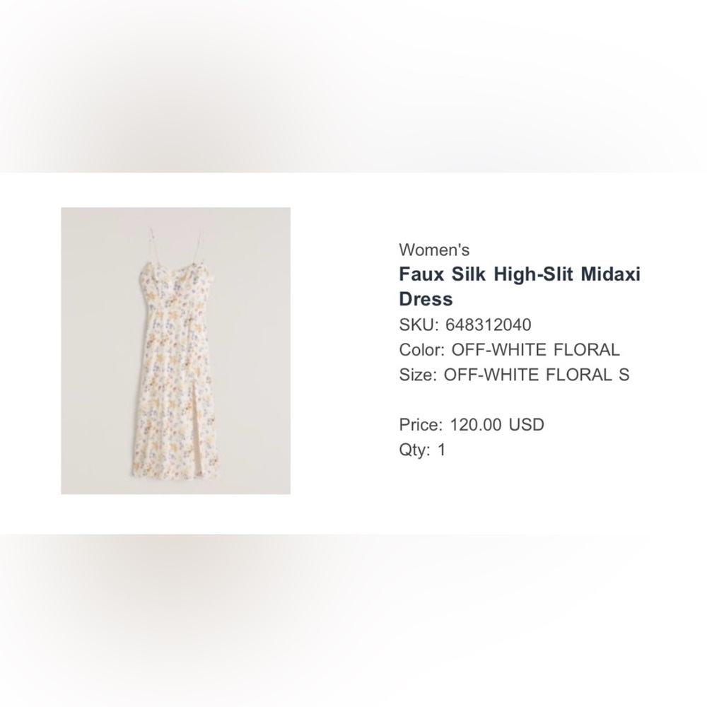 Abercrombie & Fitch | Faux Silk High-slit Midaxi Dress